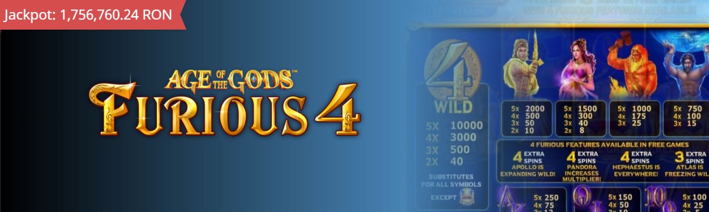 Age of the Gods: Furious 4 – Jackpot de peste 1.700.000 RON pe Betfair Logo